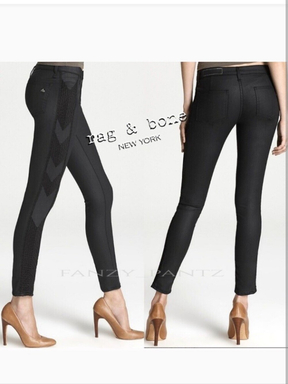 Rag & Bone Raja Shoreditch Side Embroidered Skinny Jeans